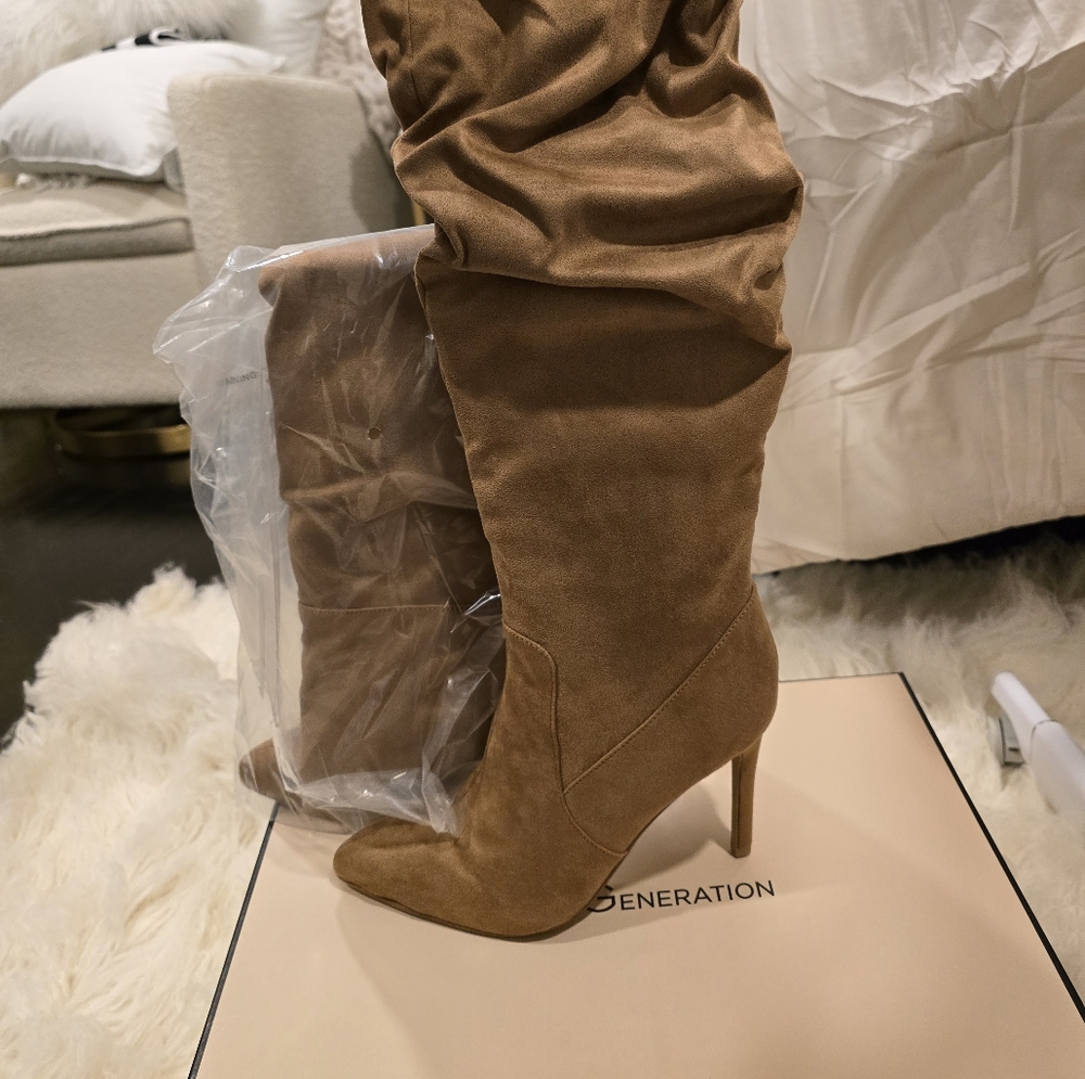 BCBG women's heeled over the knee boots size 8